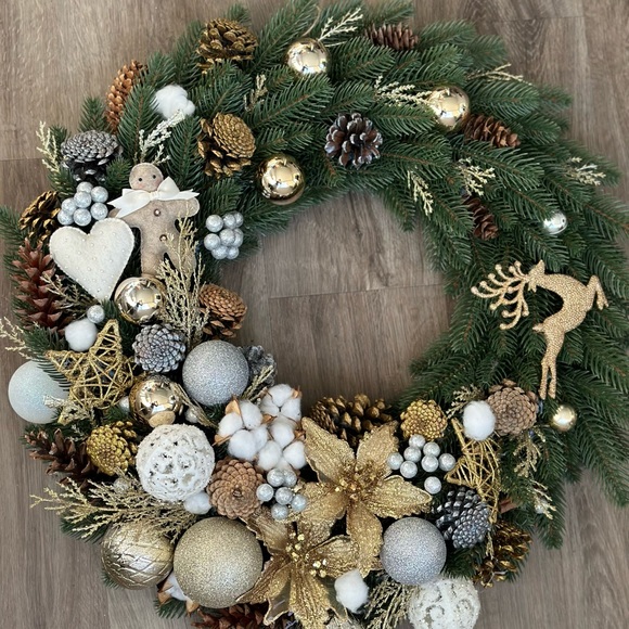 Christmas wreath HANDMADE Decor - Picture 3 of 5